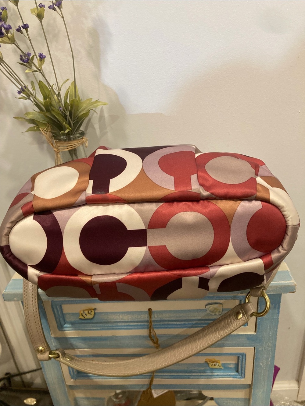 Coach Madison Op Art Sophia Satchel K1120-18636 Multicolor 2-Way Shoulder Bag - Picture 6 of 12